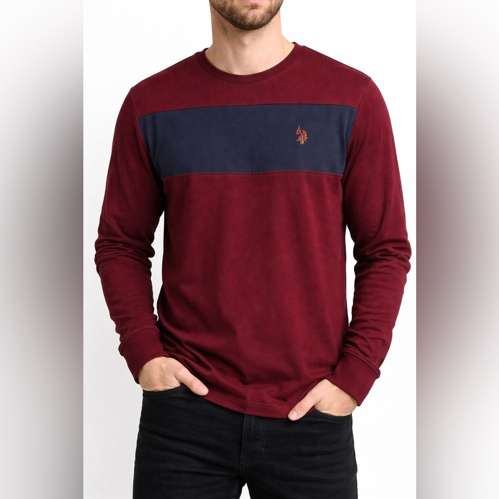 U.S. POLO ASSN. Size Small 100% Cotton Long Sleeve Shirt for Men
